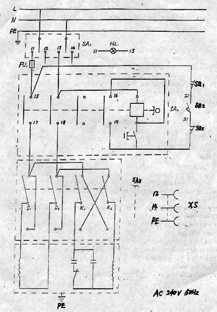 Electrical Circuit Diagram 1 Lathe