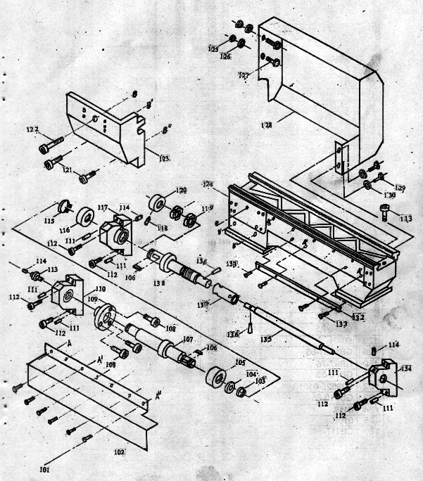 Component Drawing Number 100 Bed