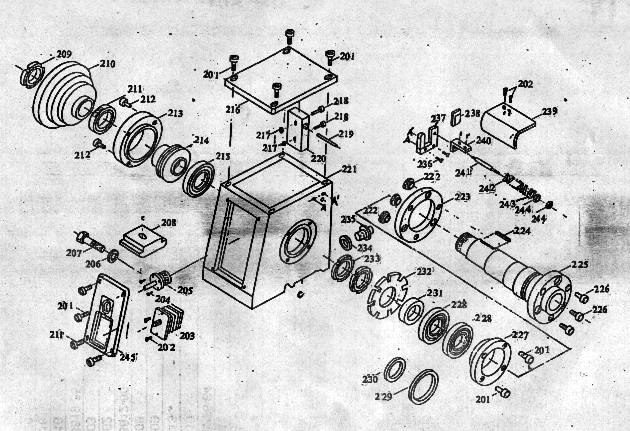 Component Drawing Number 200 Headstock