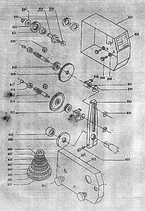 Component Drawing Number 800 Change Gear Box
